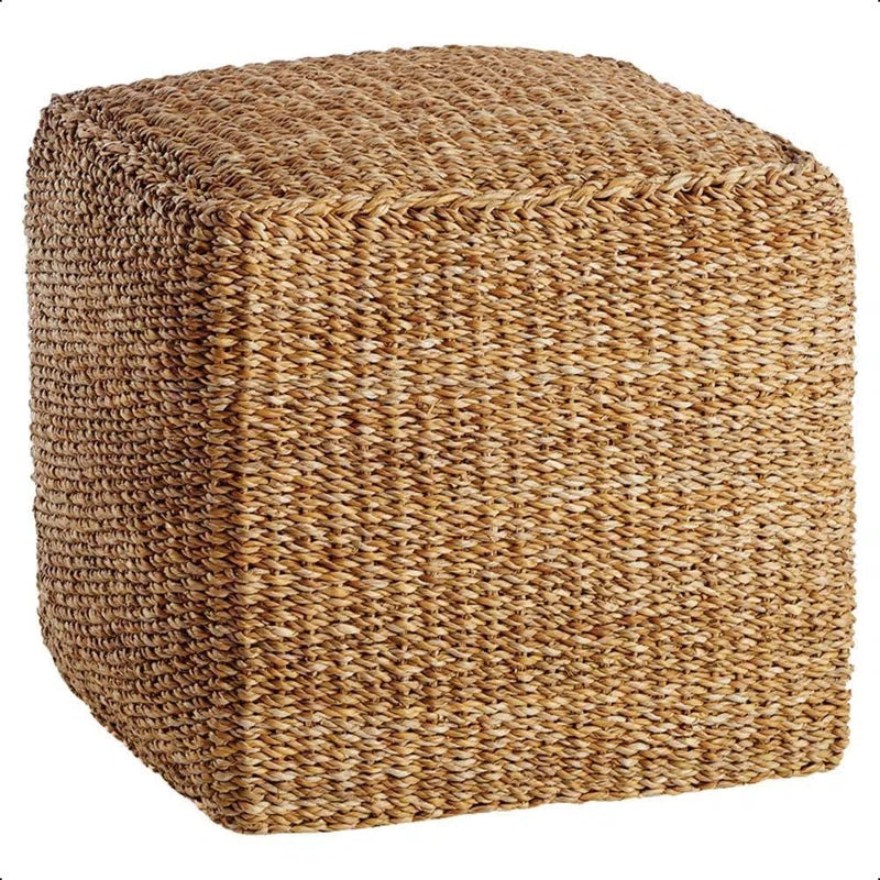 Cricklewood Natural Woven Jute Ottoman Footstool