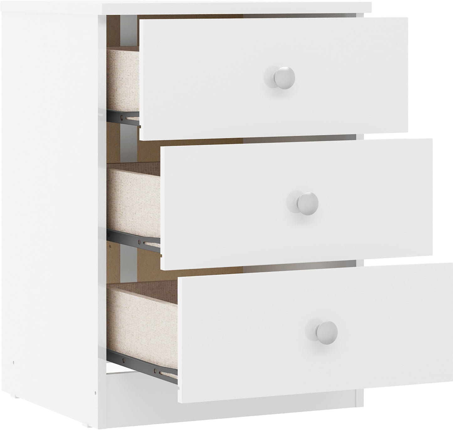 DEN 3 Drawer Bedside