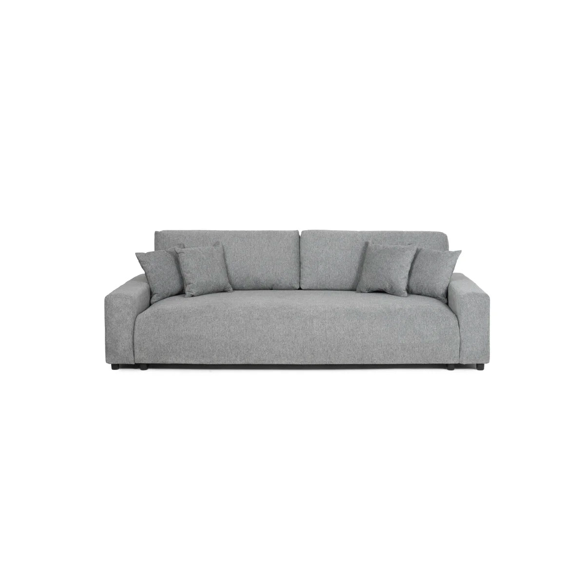 Dave 4 Seat Light Grey Upholstered Storage Sofa Bed