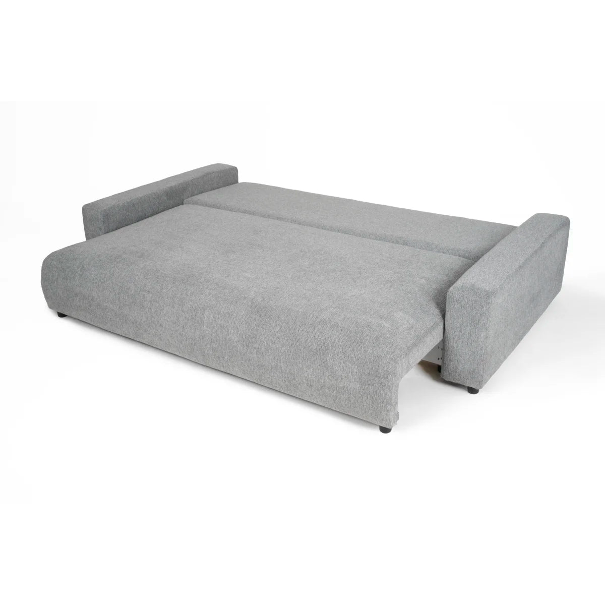 Dave 4 Seat Light Grey Upholstered Storage Sofa Bed