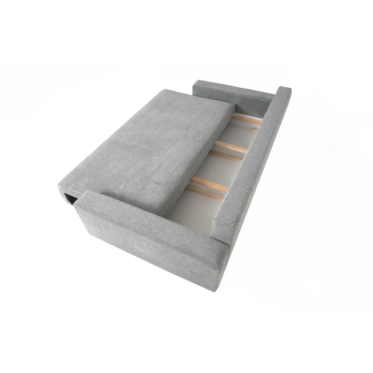 Dave 4 Seat Light Grey Upholstered Storage Sofa Bed
