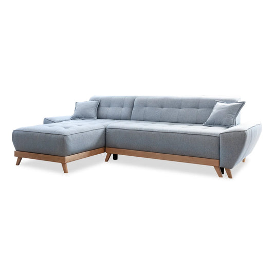 Buttercup 5 Seat Duck Egg Blue Linen Storage Sofa Bed
