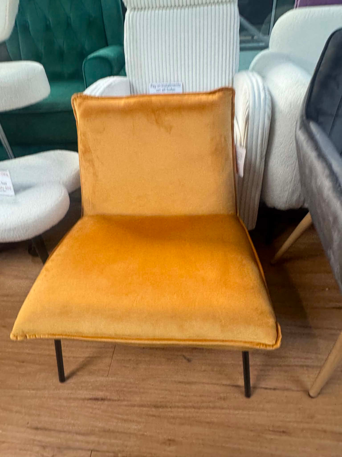 Dora Gold Velvet Slipper Chair