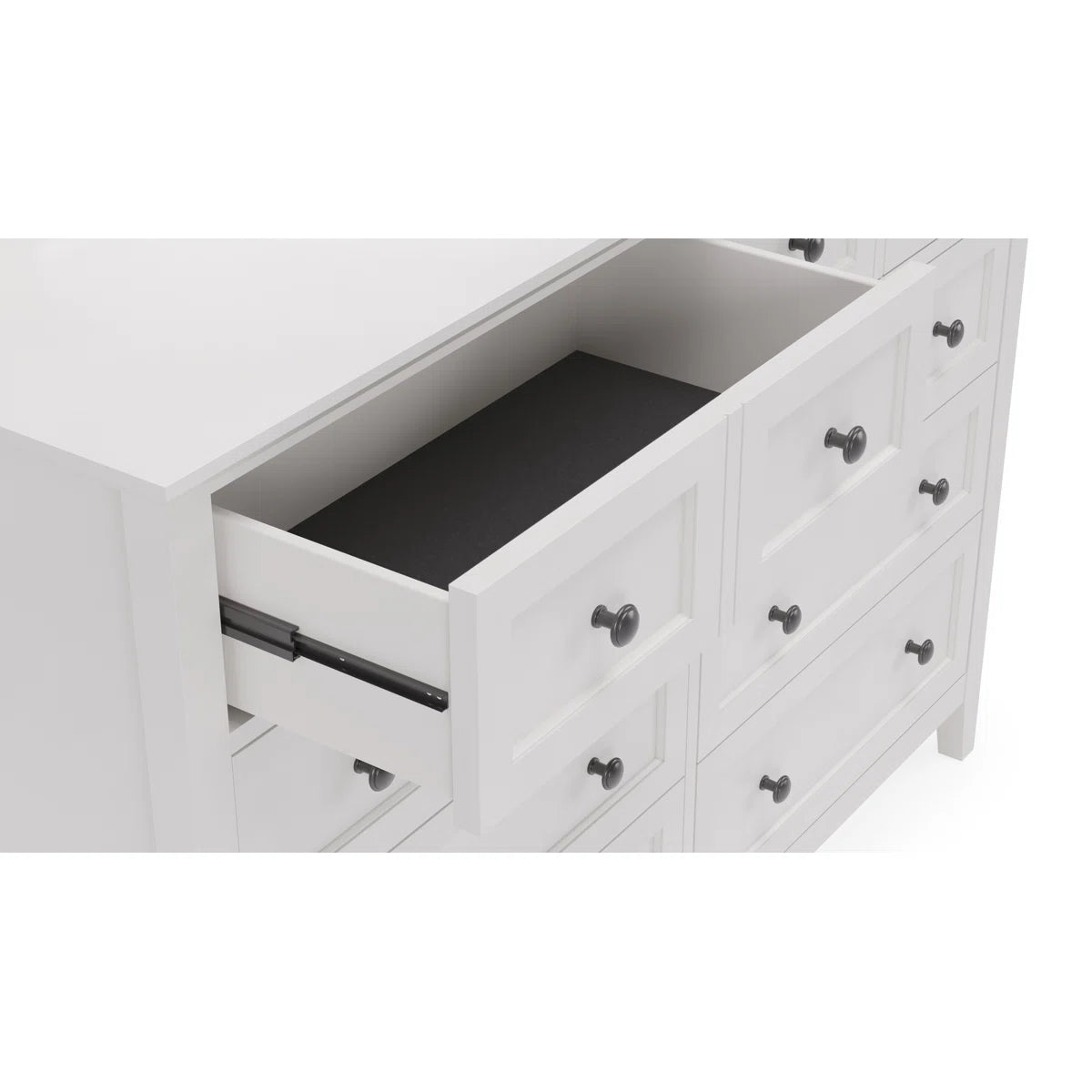 Maryland 8 Drawer White Mahogany Shaker Style Chest