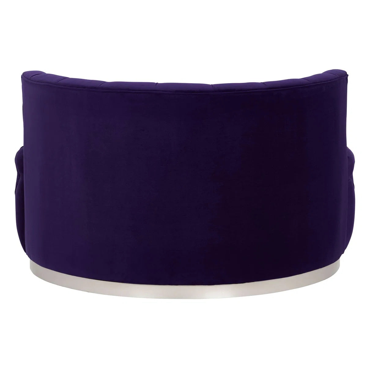 Downey Purple Velvet Barrel Chair