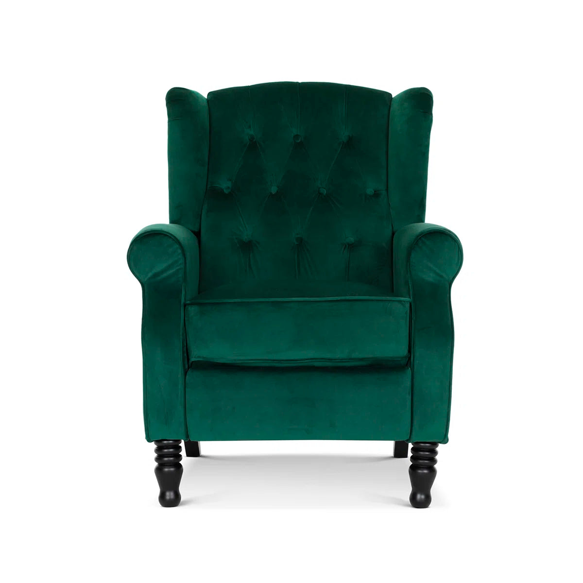 Doyle Emerald Green Velvet Push Back Manual Recliner Armchair