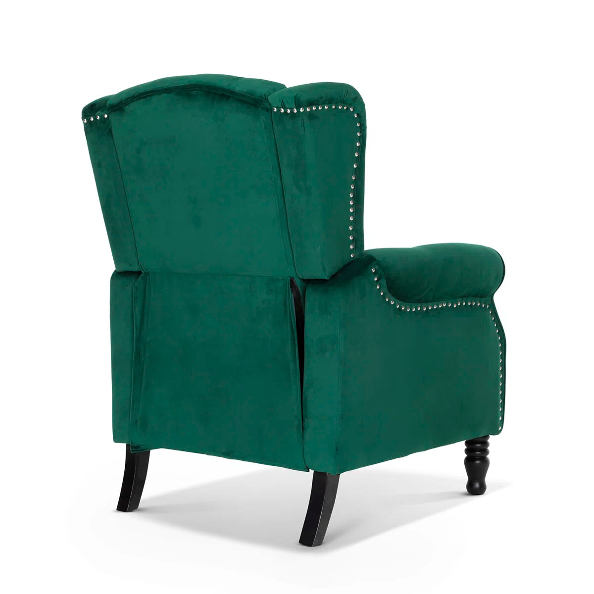 Doyle Emerald Green Velvet Push Back Manual Recliner Armchair