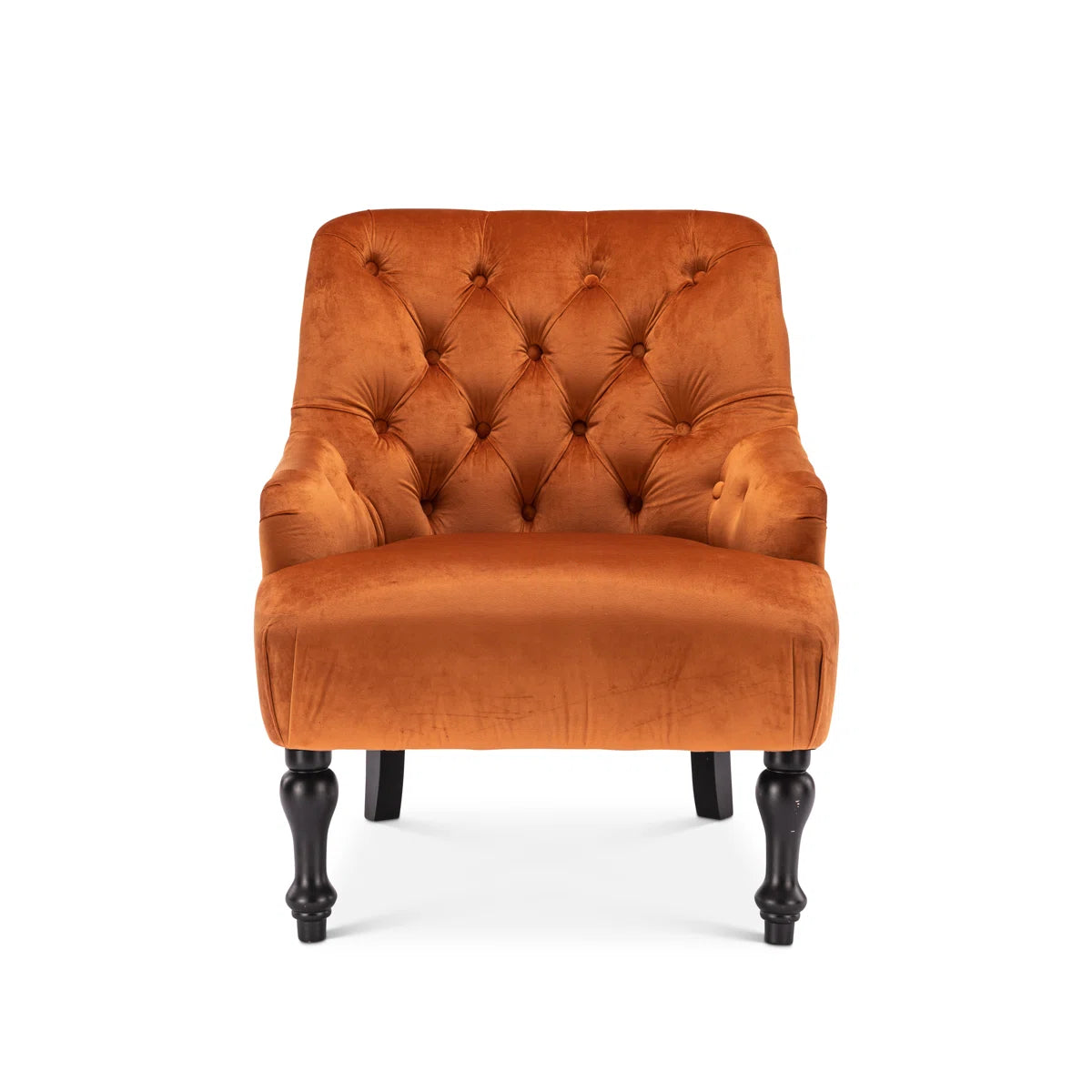 Midgely Orange Velvet Armchair