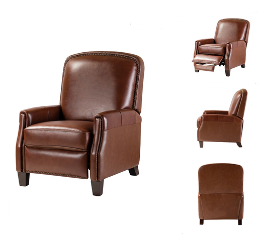 Ellen Tan Real Leather Recliner