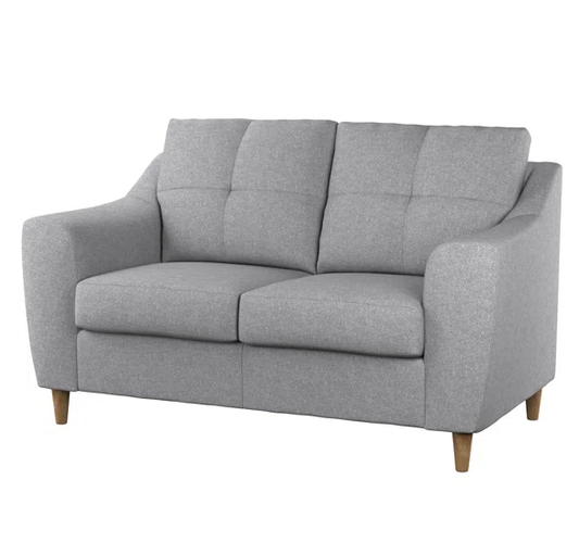Espire 2 Seater Silver Upholstered Sofa