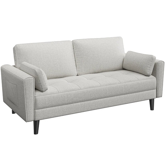 Symphony 2 Seat Grey Linen Sofa