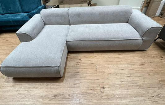 Felicity Dark Beige Left Chaise Chenille Corner Sofa