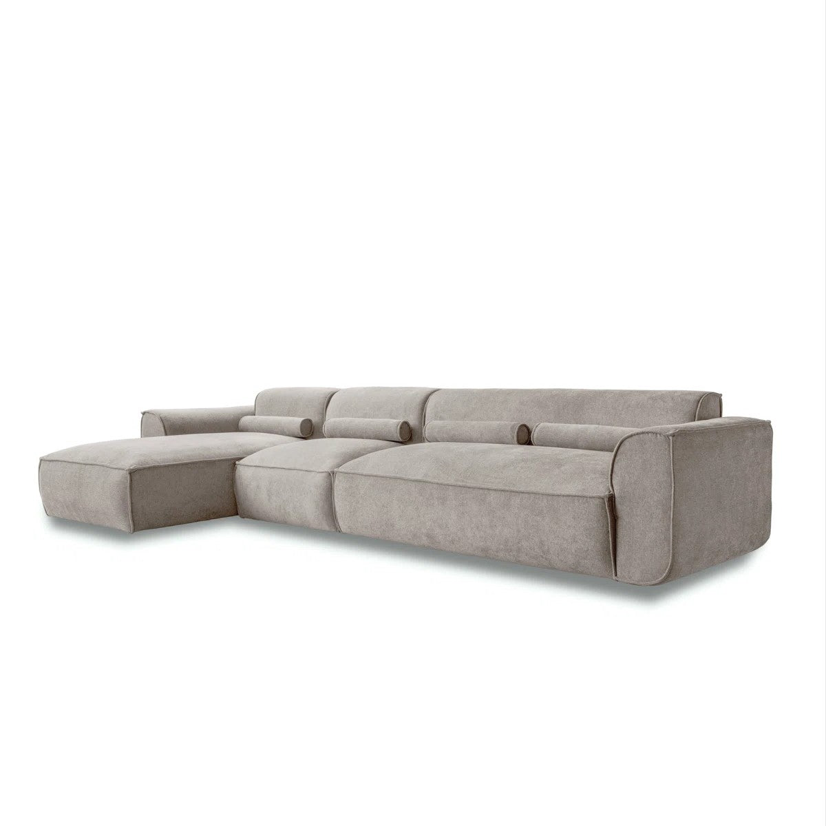 Felicity 6 Seat Beige Chenille Sofa