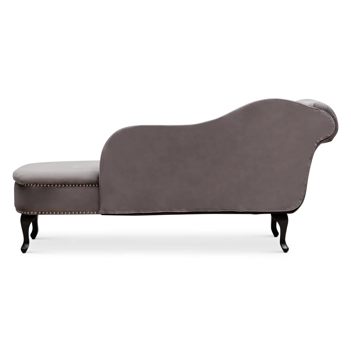 Foley Grey Velvet Chaise Lounge