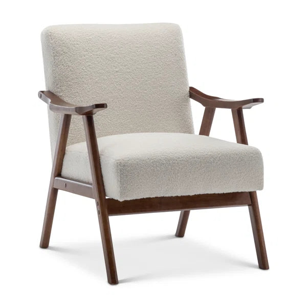 Garbo Beige Boucle Armchair