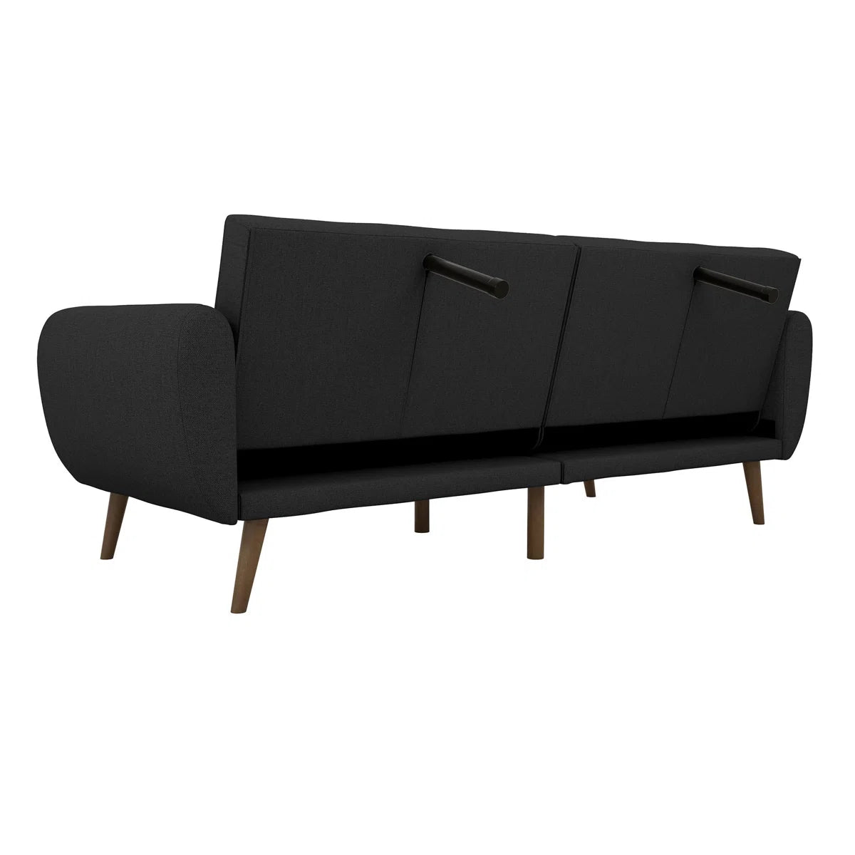 Grange 3 Seater Black Linen Clic Clac Sofa