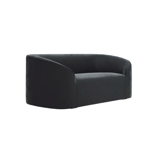 Gladstone 2 Seat Black Curved Foam Sofa