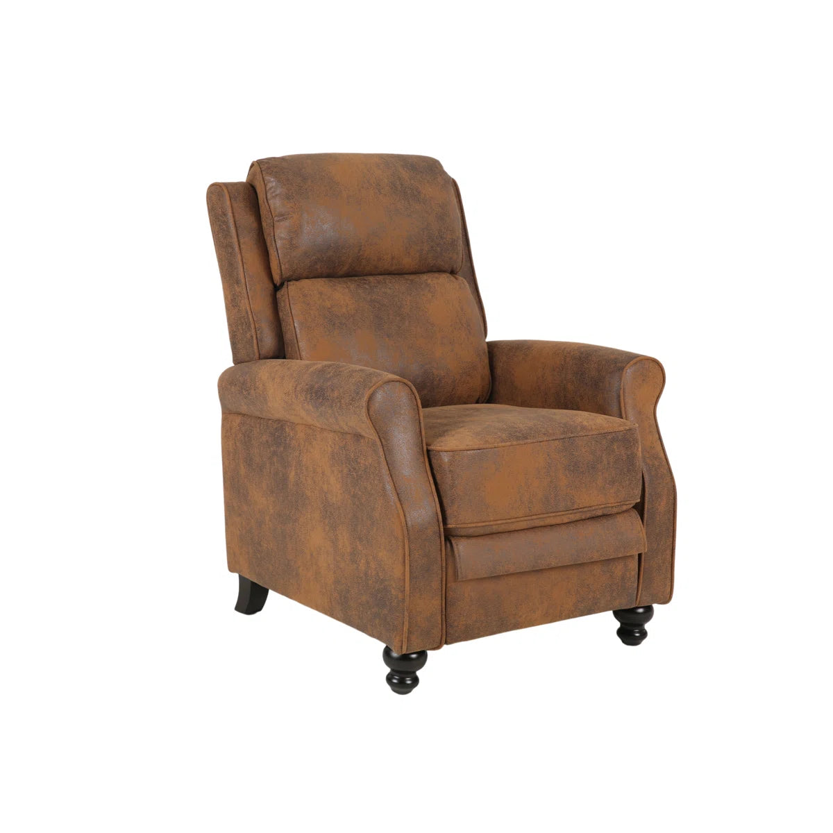 Henry Tan Faux Leather Pushback Manual Recliner
