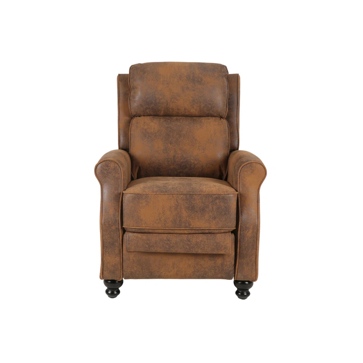 Henry Tan Faux Leather Pushback Manual Recliner