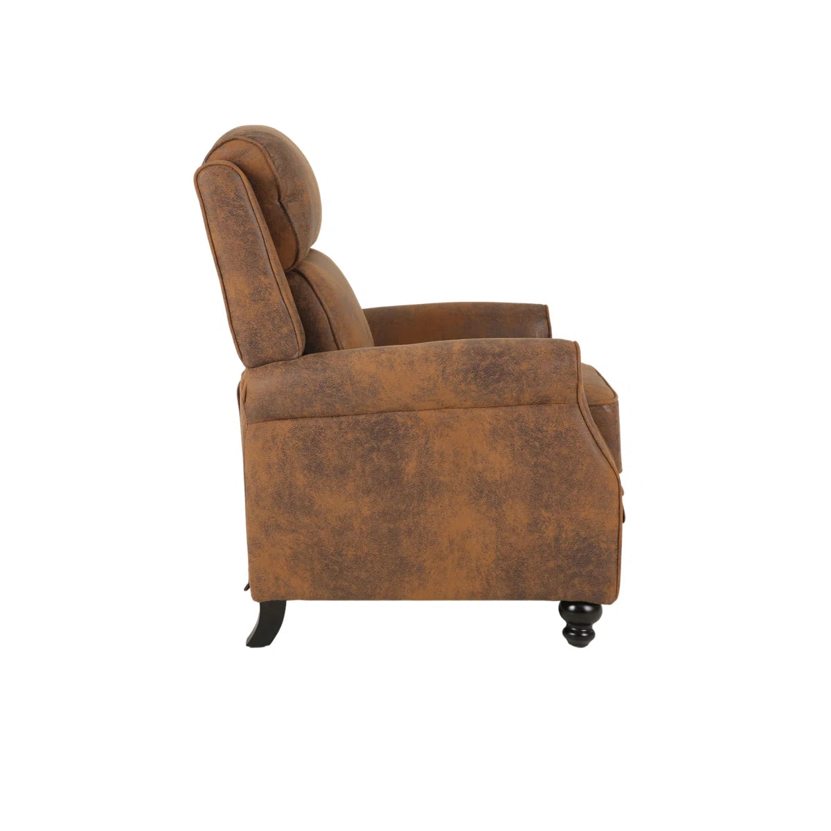 Henry Tan Faux Leather Pushback Manual Recliner