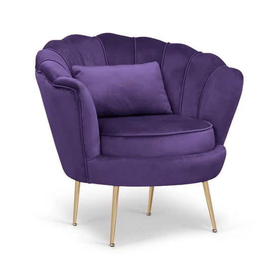 Gladys Purple Velvet Cocktail Chair