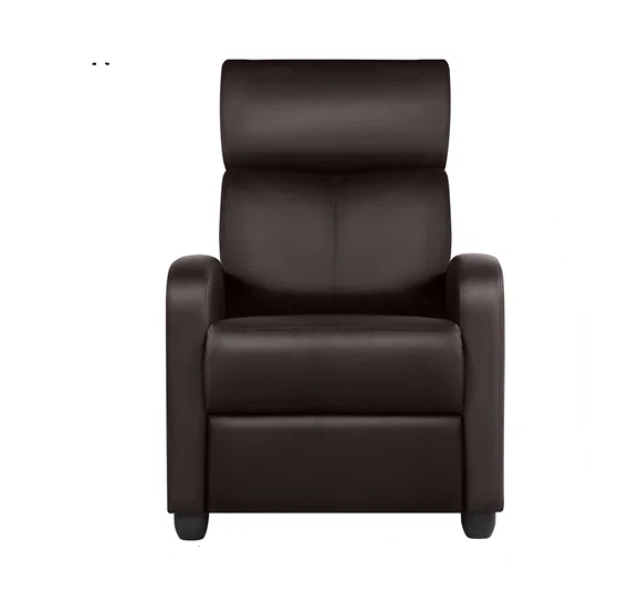 Edmond Brown Faux Leather Manual Recliner