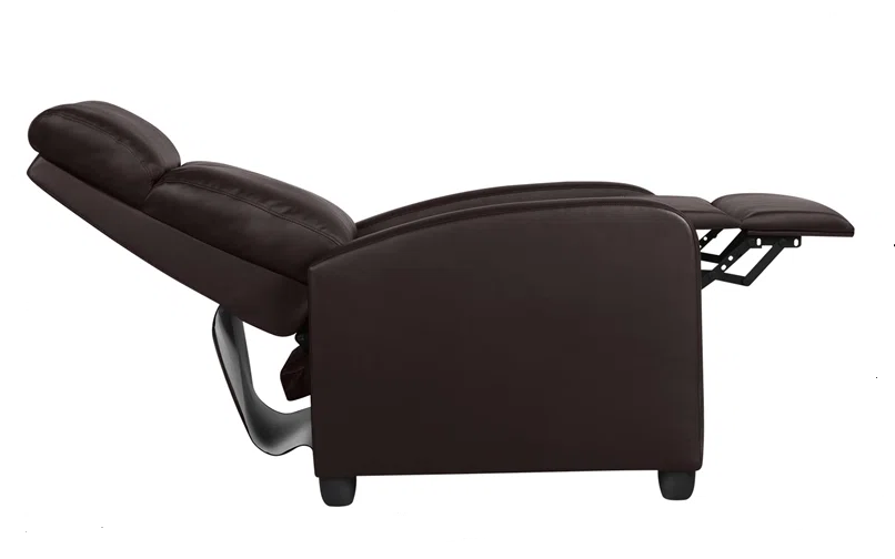 Edmond Brown Faux Leather Manual Recliner