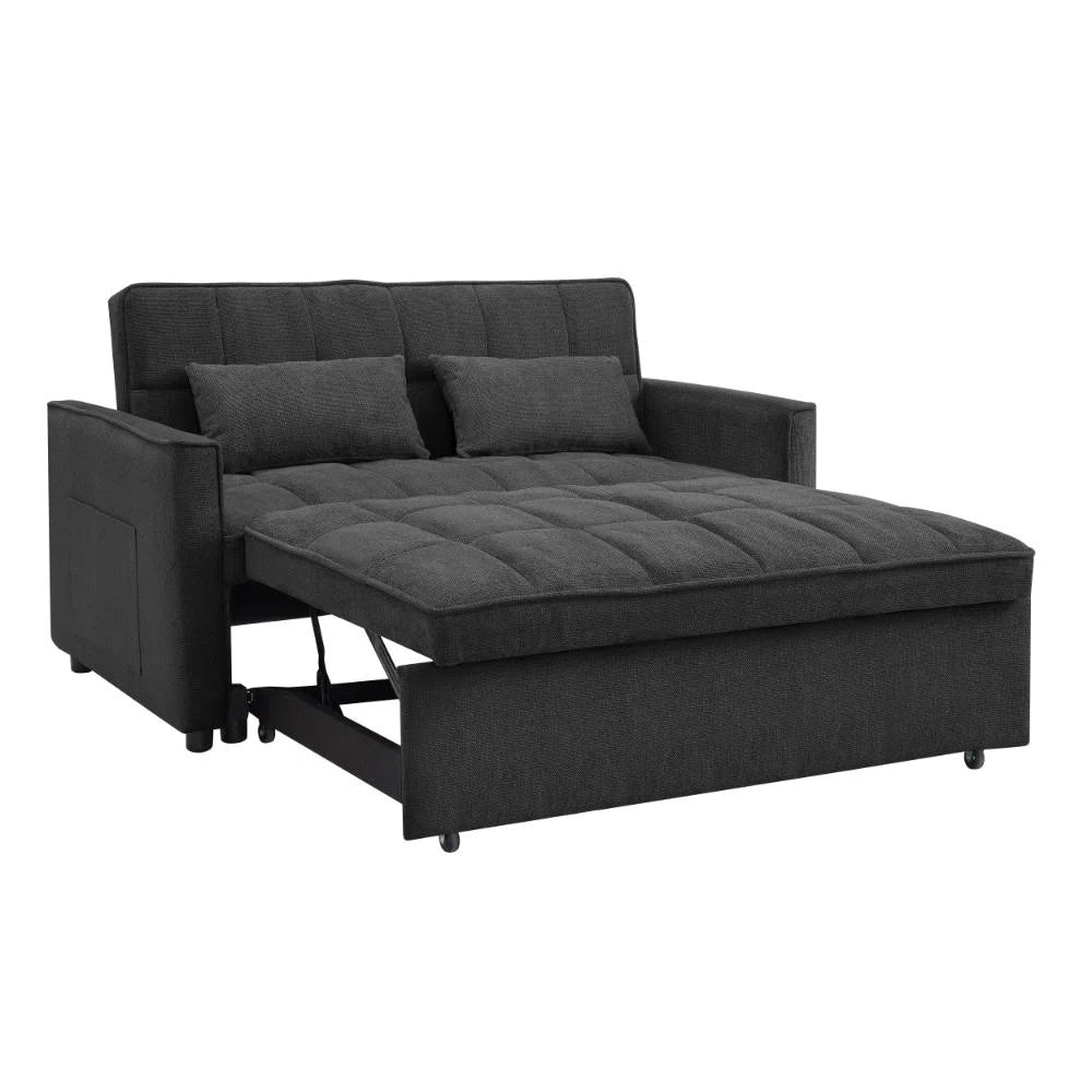 Harry 2 Seat Charcoal Linen Sofa Bed