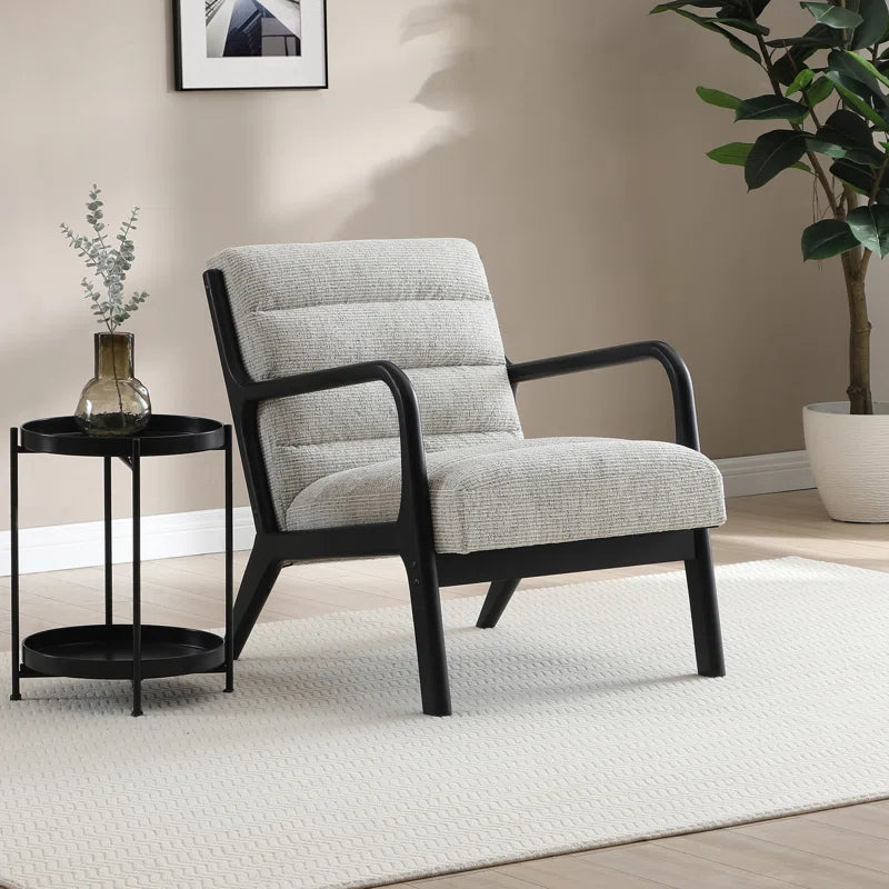 Perran Grey Upholstered Cord Armchair