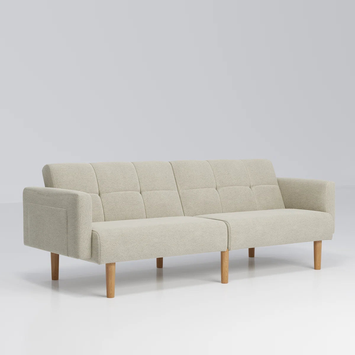 Benson 3 Seater Cream Velvet Clic Clac Sofa Bed