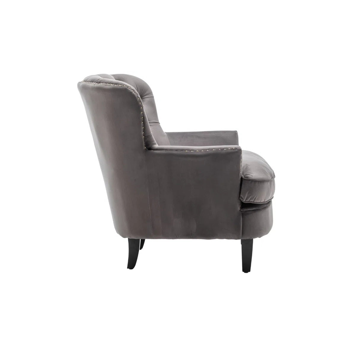 Armitage Grey Velvet Armchair