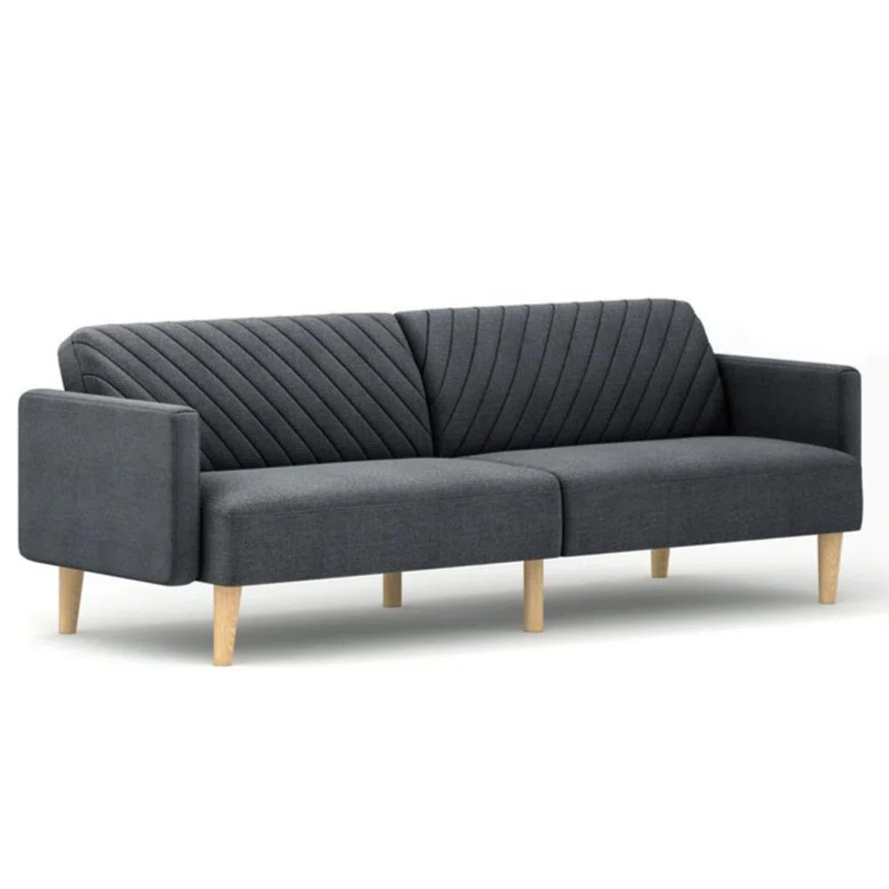 Hortence 3 Seater Grey Velvet Clic Clac Sofa Bed