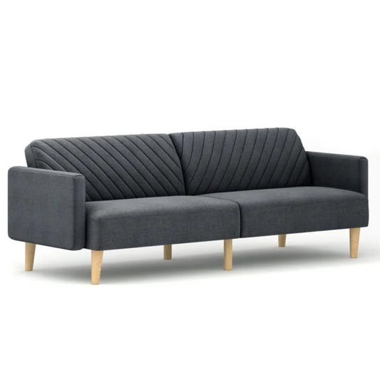 Hortence 3 Seater Grey Velvet Clic Clac Sofa Bed