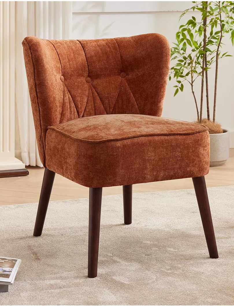Set of 6 Copper Upholstered Dining Chairs