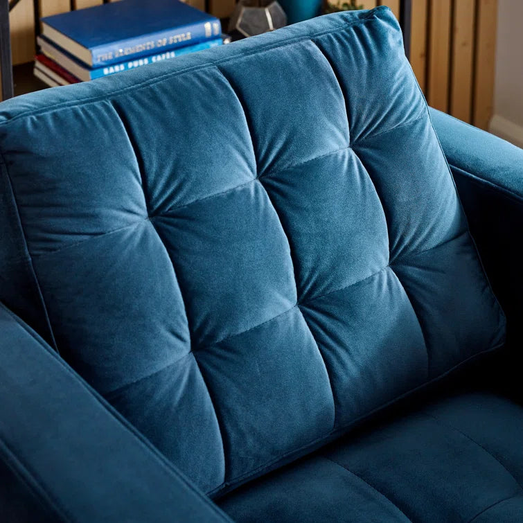 Josie Navy Velvet Retro Armchair
