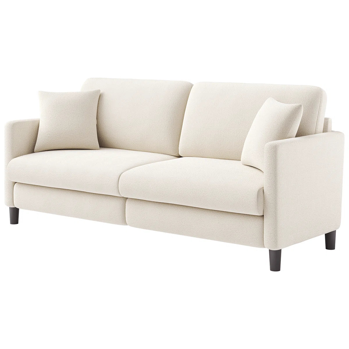 Judith Beige 3 Seater Teddy Velvet Sofa