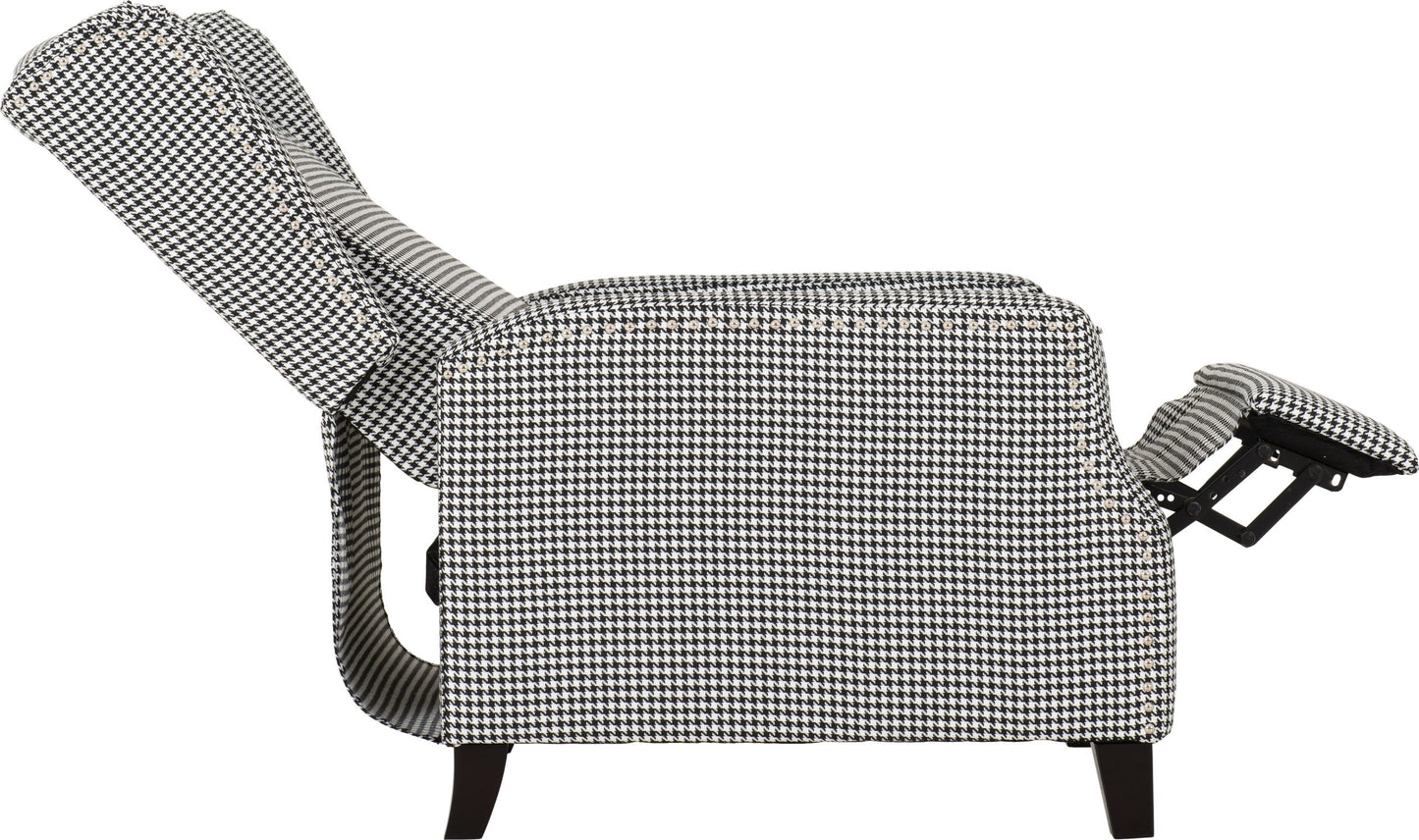 KNS Dogtooth Fabric Recliner Chair