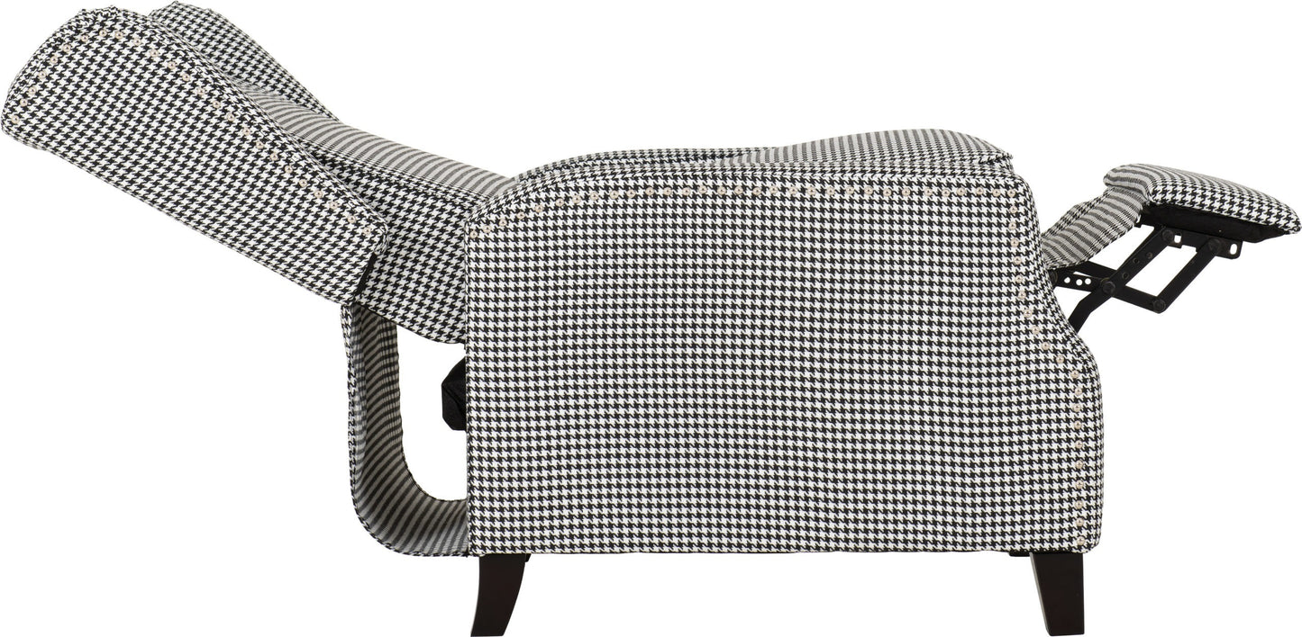 KNS Dogtooth Fabric Recliner Chair