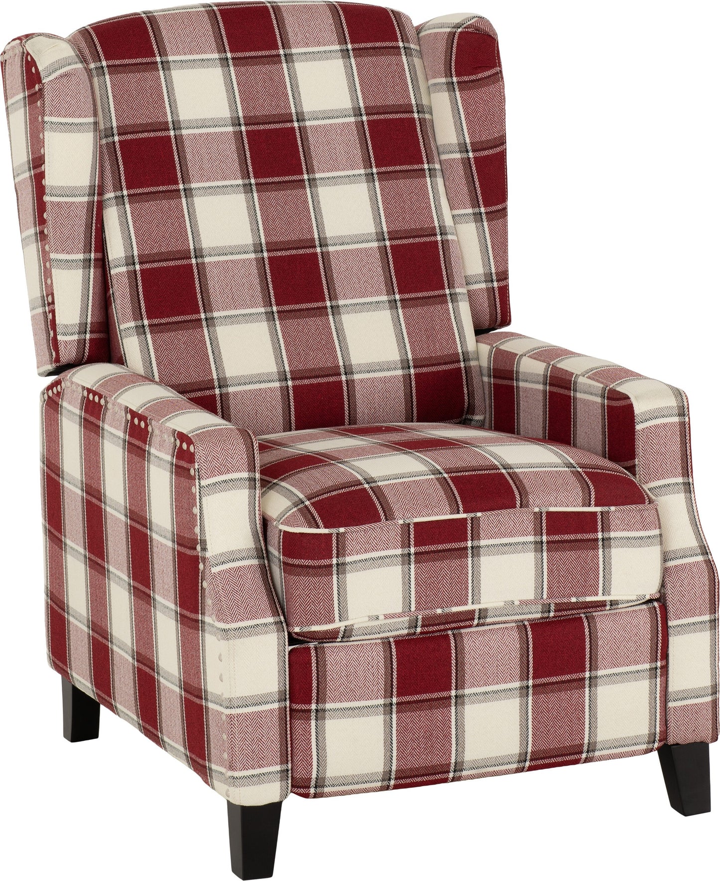 KEN Red Tartan Recliner Chair