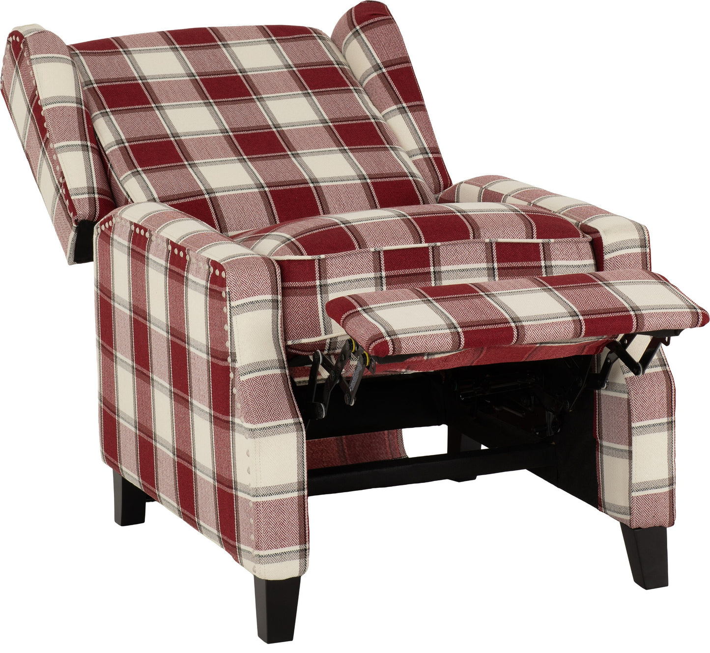KEN Red Tartan Recliner Chair
