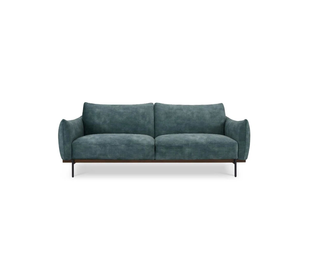 Kaptur 3 Seater Blue Distressed Velvet Sofa