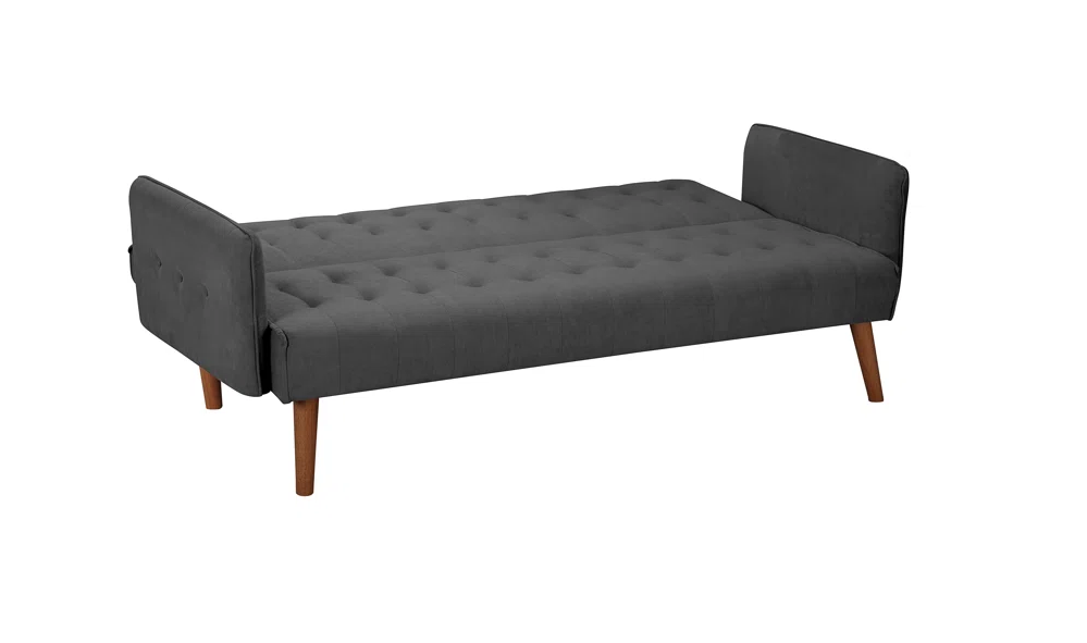 Kiwi Dark Grey Square Arm Clic Clac Sofa Bed
