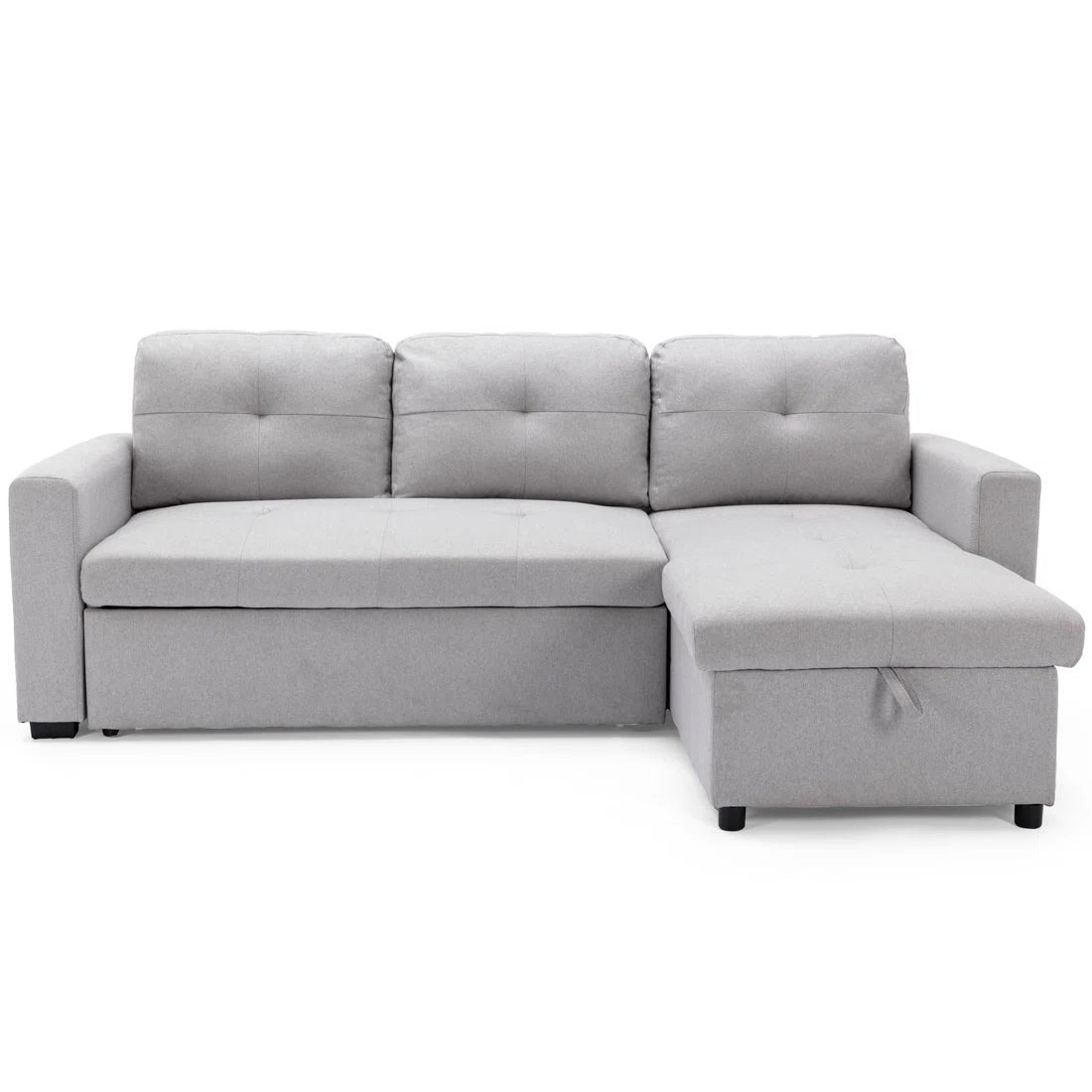 Melissa 3 Seater Light Grey Reversible Storage Sofa Bed