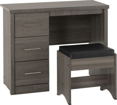 LSB 2 Piece Dressing Table Set - Black Wood Grain