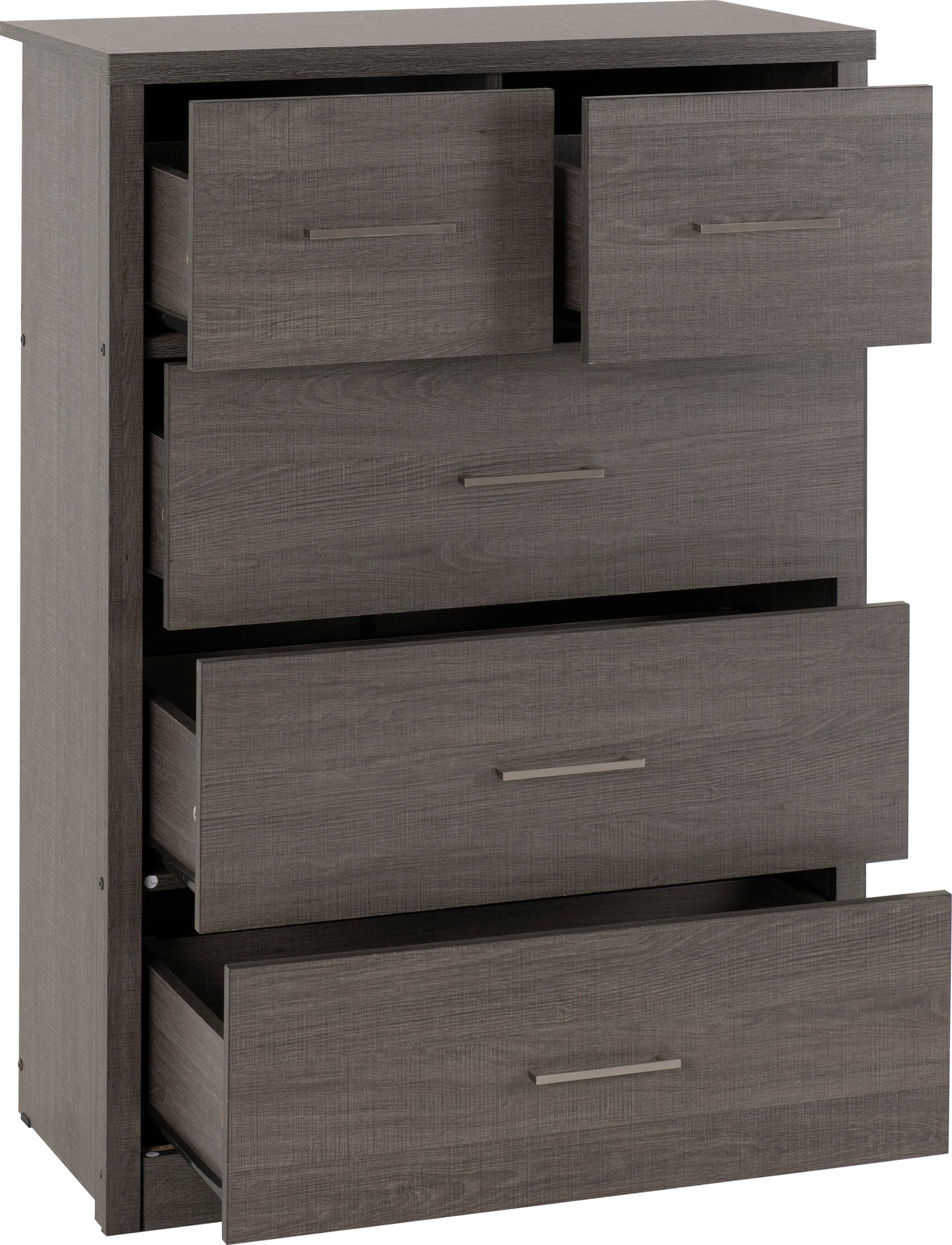 LSB 3+2 Drawer Chest - Black Wood Grain