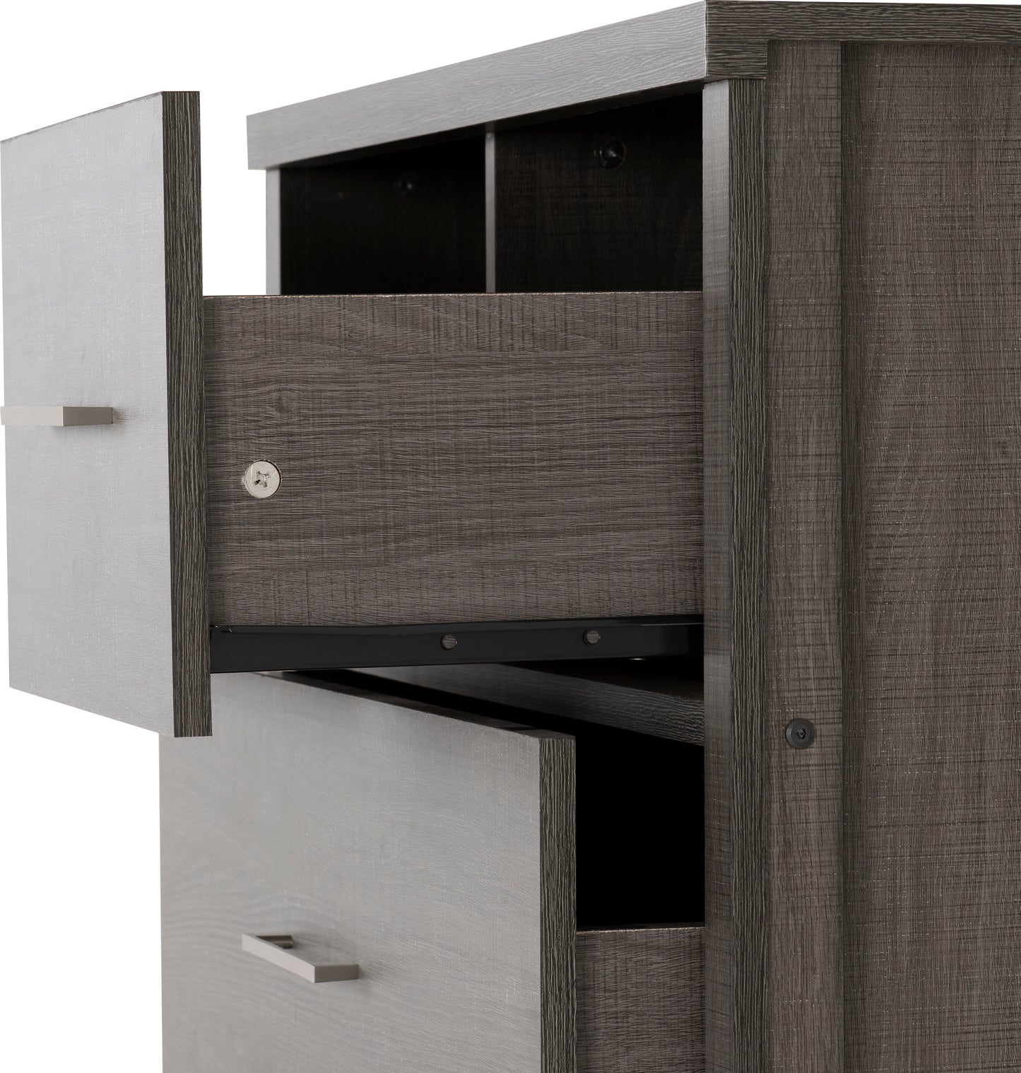 LSB 3+2 Drawer Chest - Black Wood Grain