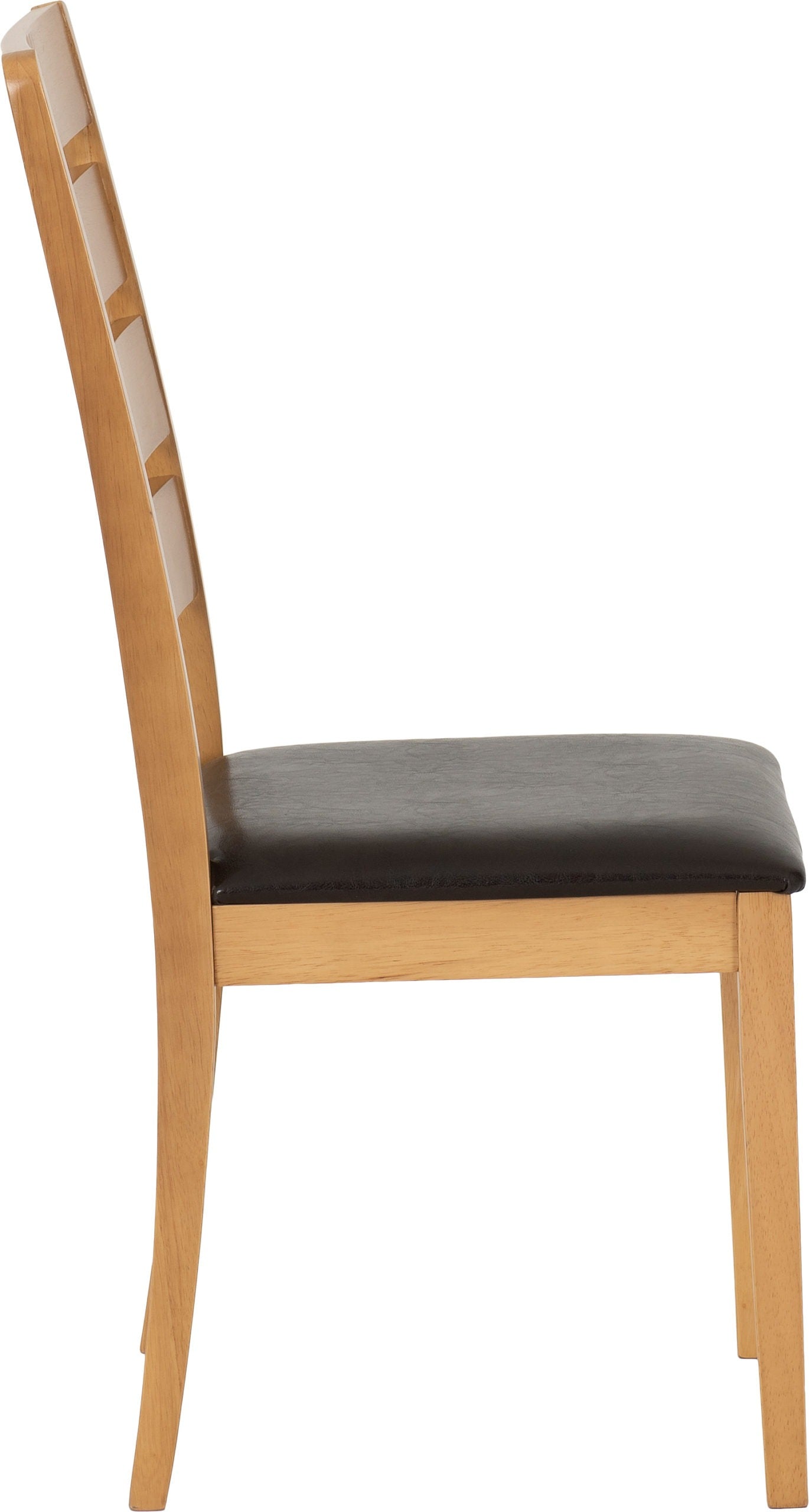 LGN Pair of Dining Chairs with Faux Leather Seat