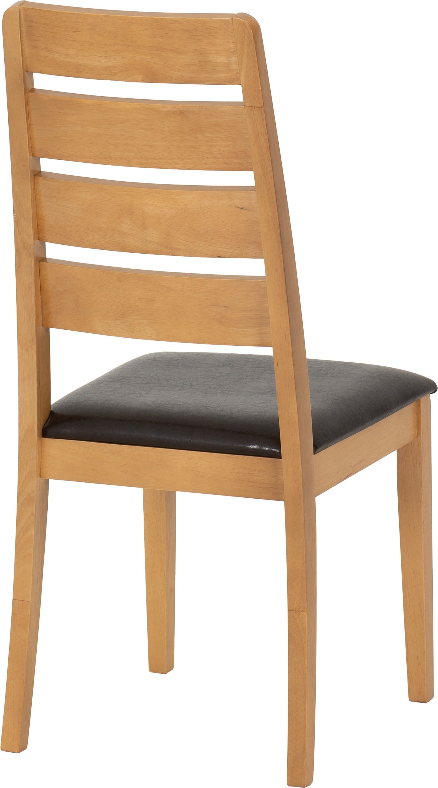 LGN Pair of Dining Chairs with Faux Leather Seat