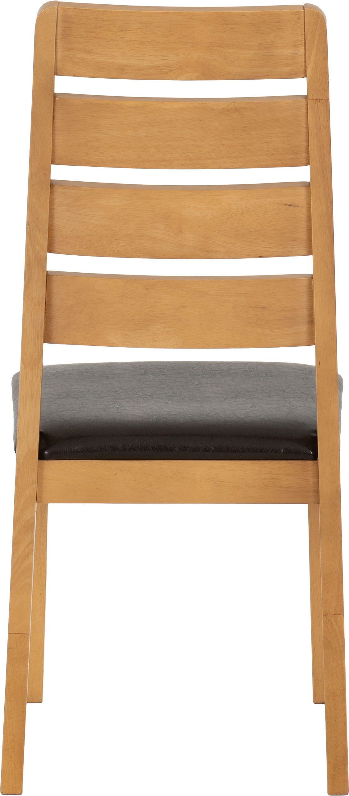 LGN Pair of Dining Chairs with Faux Leather Seat