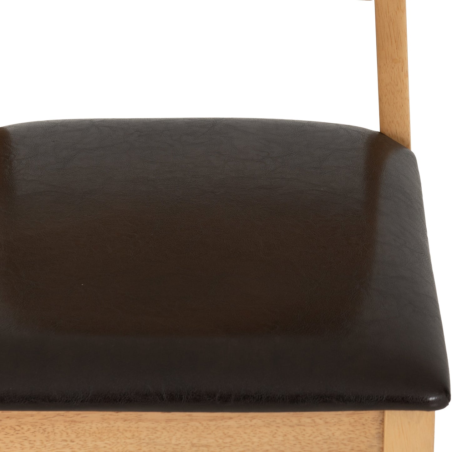 LGN Pair of Dining Chairs with Faux Leather Seat